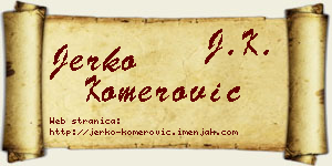Jerko Komerović vizit kartica